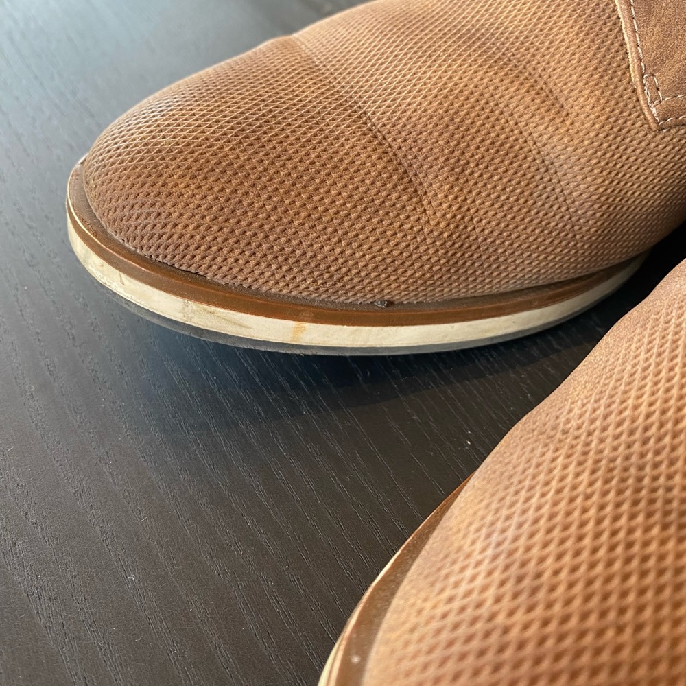 Aldo Brown Two Tone Canvas & Leather Oxford Shoe Size 9.5 - Picture 4 of 9